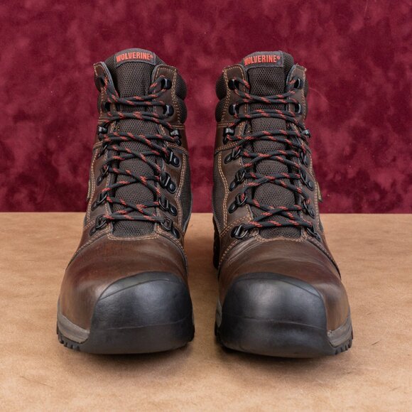 Wolverine Men Mansard Brown Leather Lace-up Waterproof Steel Toe Work Boots 10 main image 7